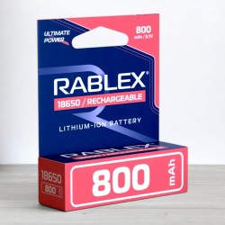 Акумулятор Rablex 18650 Li-ion, 800mAh, 3,7V